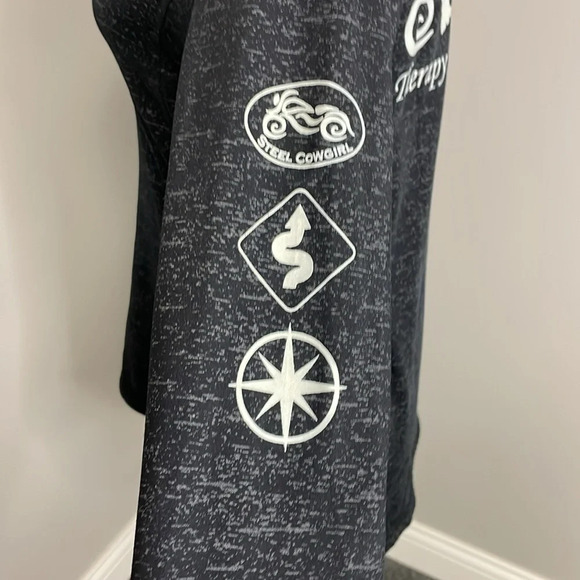 Steel Cowgirl 1/4 Zipper light sweatshirt Riding Shirt Medium Reflective - Picture 3 of 7